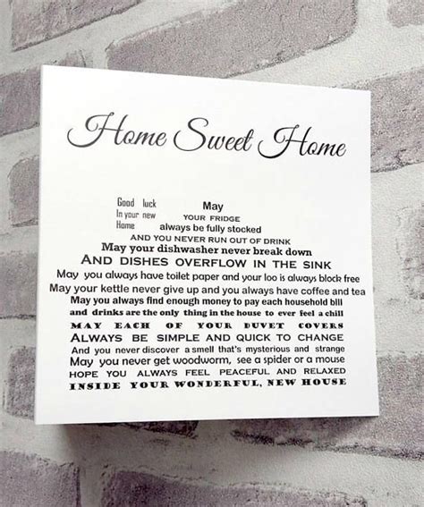 New Home House Warming Card 6x6 Blank Inside For Your Own Message