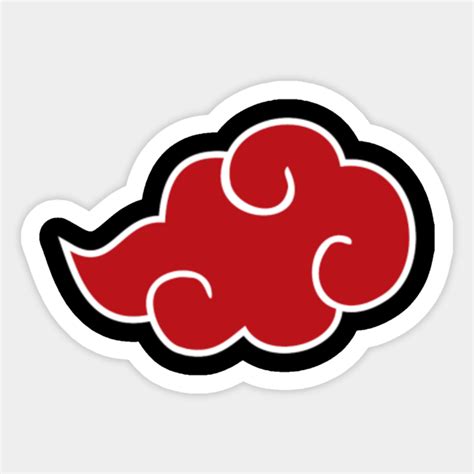 Akatsuki Red Cloud Naruto Shippuuden Akatsuki Sticker Teepublic
