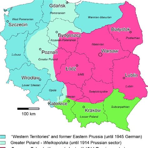 Administrative Divisions Of Poland And Historical Regions Download