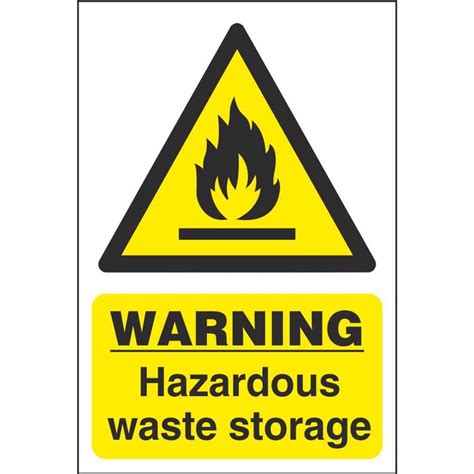 Hazardous Waste Storage Chemical Hazards Workplace Safety Signs