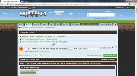 If you haven't already, download minecraft forge as well. Minecraft 1.6.2: How to Install Optifine With Forge ...