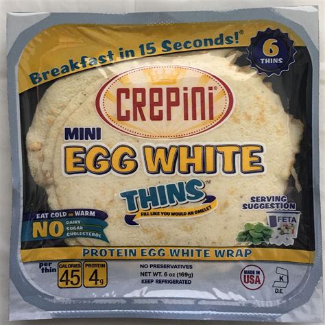 Crepini Mini Egg White Thins Protein Egg White Wrap 6 Oz Walmart