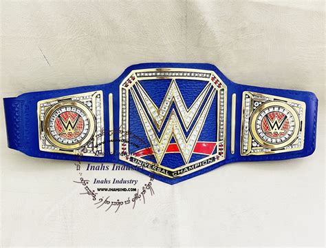 Wwe Universal Championship Replica Title Belt Blue 4mm Brass Adult Size