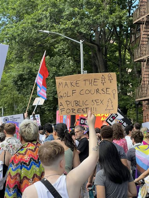 Charlie Kirk On Twitter A Pride Marcher Holds Up A Sign That Reads Make The Golf Course A
