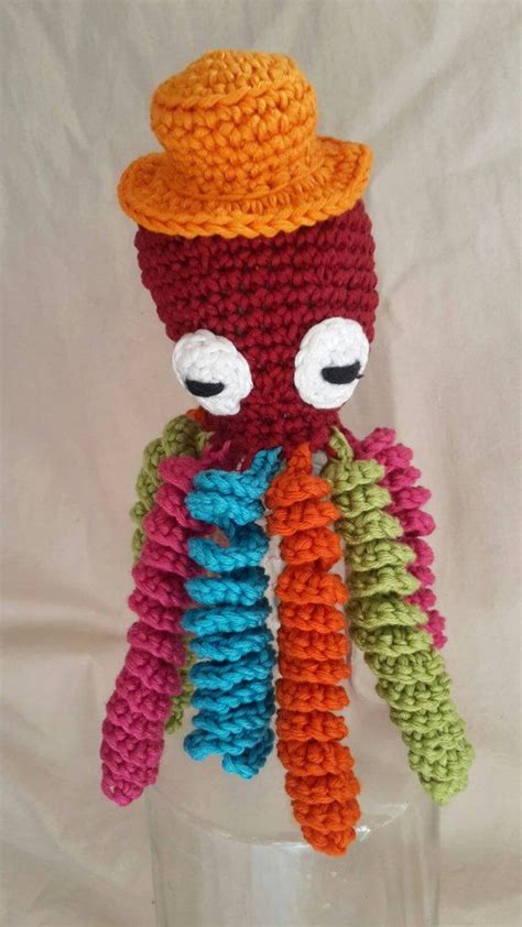 Doudou Pieuvre En Coton Oeko Tex Crocheter Main Octopus Poulpe Etsy France Doudou Pieuvre