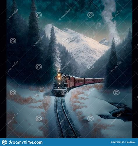 Winter Train Rides In Snowy Mountains A Beautiful Winter Fairy Tale