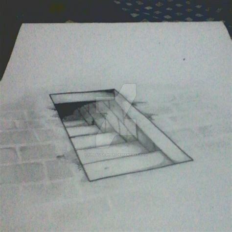 3d Drawing Stairs To Underground By Firdausashari Illusion Drawings