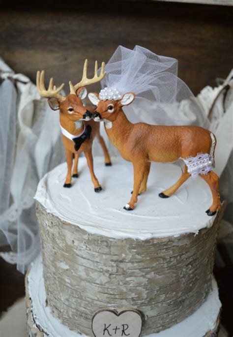 Sign Hunting Wedding Cake Topper Deer Wedding Buck And Doe Woodland