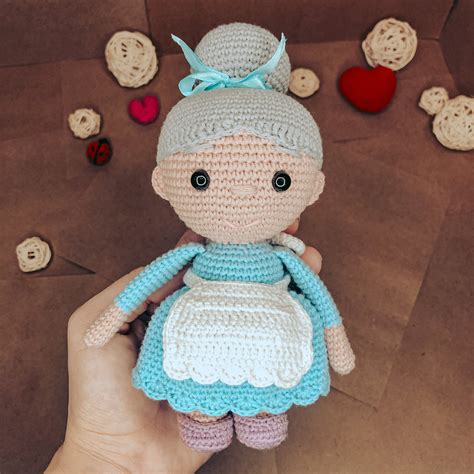 Crochet Pattern Grandma Amigurumi Doll Pdf English Etsy