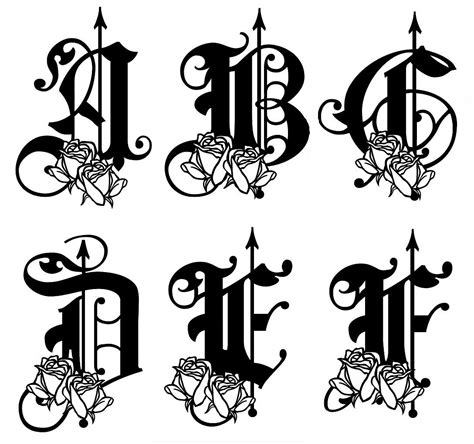 Gothic Alphabet Letters Free Printables