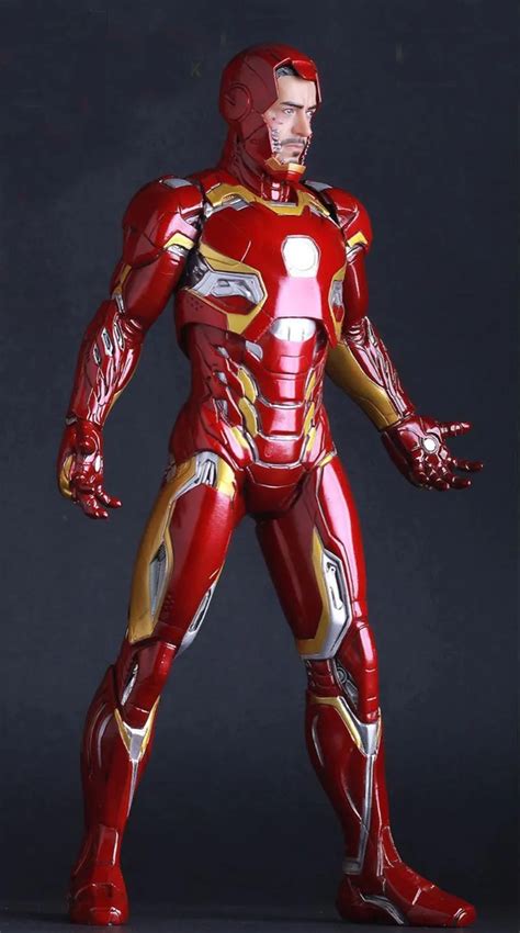 Superhero Ironman Mark Xlv Limited Edition Iron Man Action Figure Pvc Doll Anime Collectible