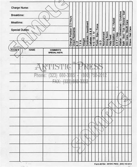 Their page has the subjects that they typically work on independently ~ basically any subject that they need to let me know the information about. Daily Nurses Assistant Assignment Sheet # 3784