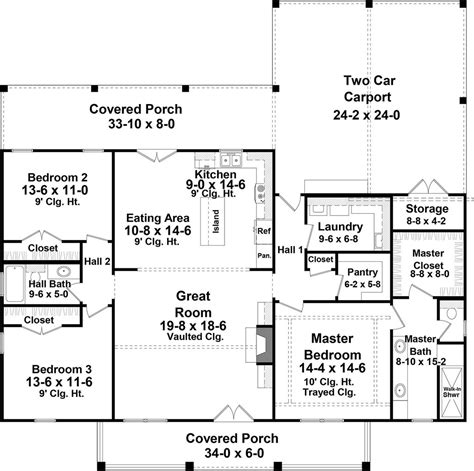 Farmhouse Style House Plan 3 Beds 2 Baths 1800 Sqft Plan 21 455