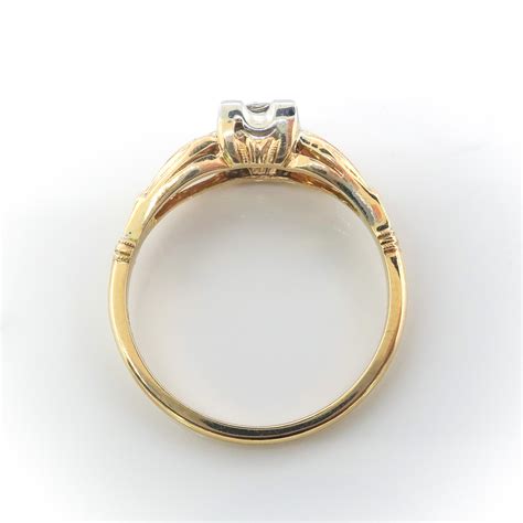 Vintage Diamond Engagement Ring Circa 1940s 27ct Antique Old European