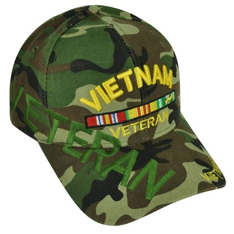 Vietnam Veteran Military Hat Cap Us Soldiers Support Camouflage Camo