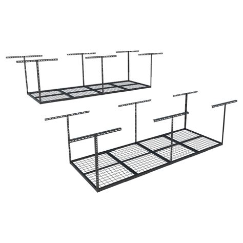 Fleximounts 2 Piece 3x8 Ft Overhead Garage Storage Rack Set Ceiling