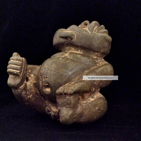 Olmec Stone Sculpture Antique Statue Pre Columbian Figure Aztec