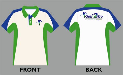Vector Polo Shirt Design Template For Golf2go Golfer Uniform Shirt