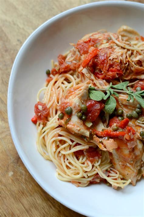 We used 1 whole chicken (4 to 4 1/2 lbs), chicken broth, fresh garlic, thyme, rosemary and lemon juice, butter and a few dried spices (salt, pepper. Instant Pot Chicken Cacciatore | Good in the Simple