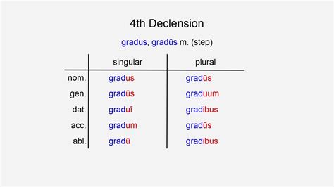 oxford latin course ch 7 4th and 5th declensions youtube