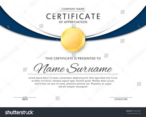 Writing competition award certificates | professional certificate. Blue Falcon Award Template : Clip Art Vector Stylish Blue ...