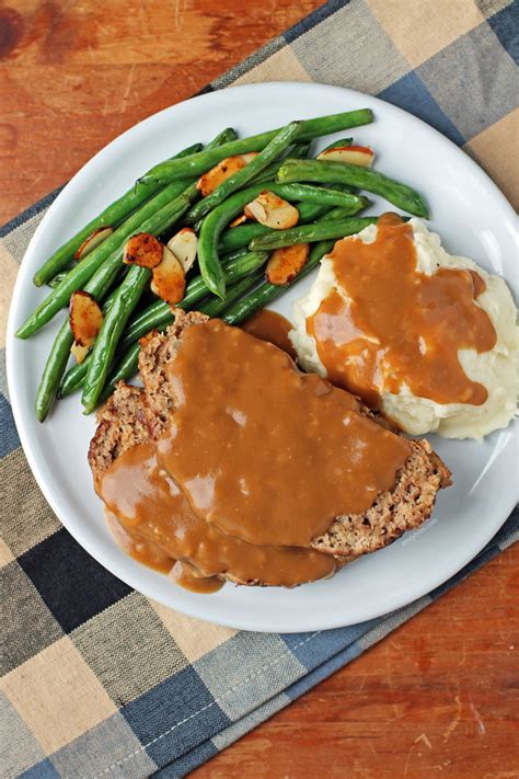 Meatloaf With Gravy Emily Bites