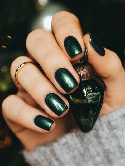 Dark Green Nails Ideas To Consider For 2020 Stylish Belles Green