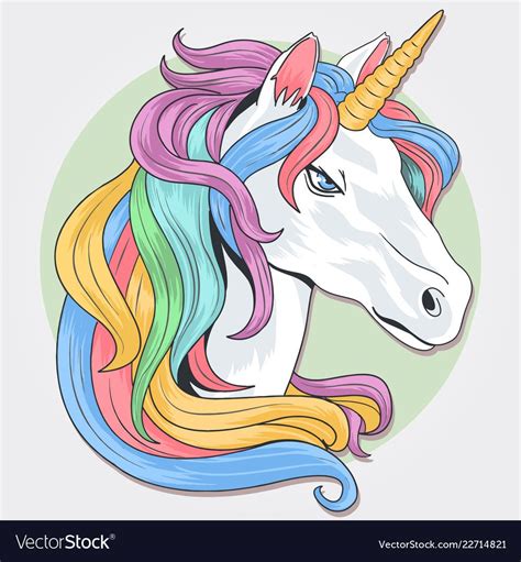 Unicorn Full Color Rainbow Royalty Free Vector Image Unicorns Vector