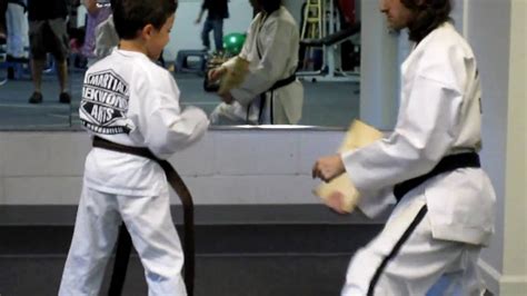Roman 7yrs Karate Chops A Wooden Board Youtube