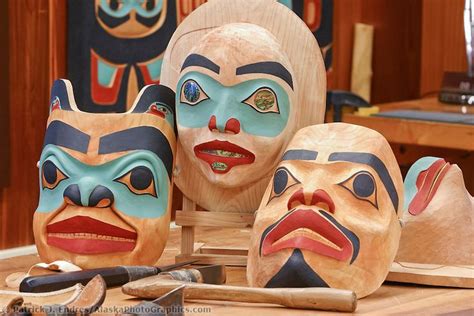 Tlingit Masks Carved By Native Artist Tommy Joseph Sitka National