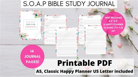 Printable Soap Bible Study Printables Scripture Study Etsy