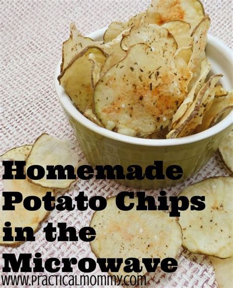 Homemade Potato Chips In The Microwave Homemade Chips Potato Chips Food