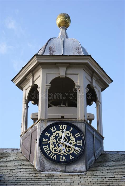 Domed Clock Tower With A Golden Ball Stock Image Image Of Arch