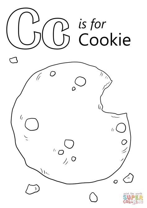 Imagine, christmas night when everyone is asleep. Letter C is for Cookie coloring page | Free Printable ...