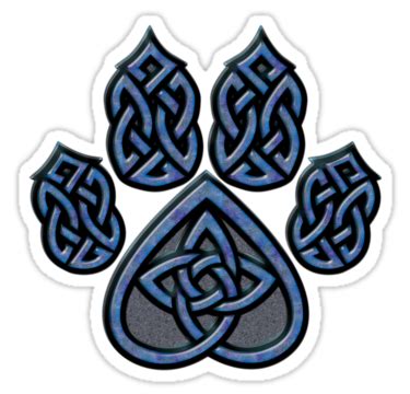 Find the newest dog knot meme. 'Celtic Knot Pawprint - Blue' Sticker by CGafford | Celtic ...