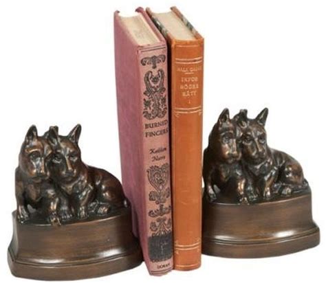 Bookends Bookend Classic 2 Sitting Scottie Dogs Cast Resin Hand Cast