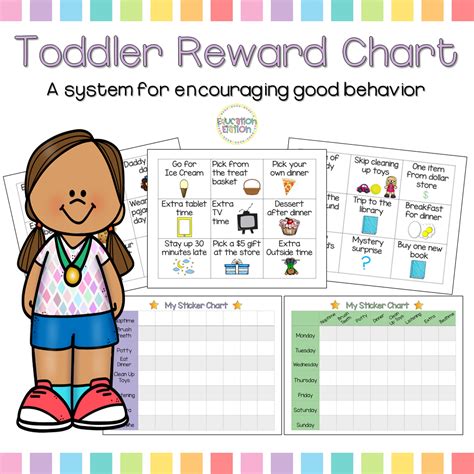 A Toddler Reward Chart And Coupons For Encouraging Good Behavior
