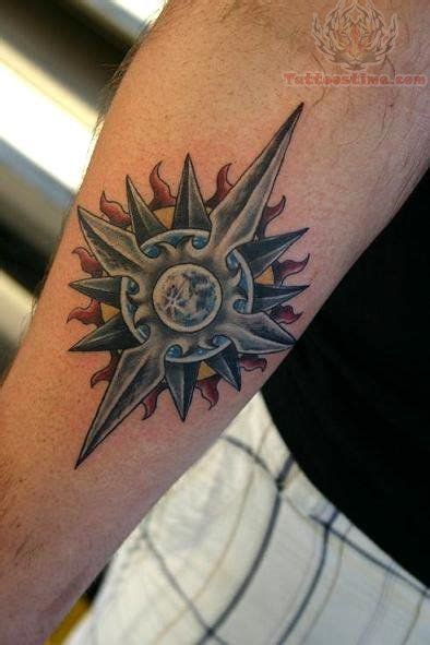 Sun Compass Tattoo Compass Rose Tattoo Tattoos
