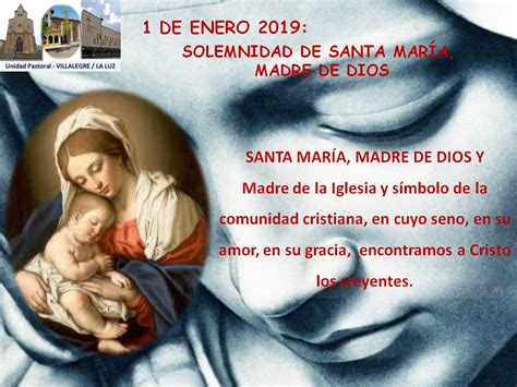 1 De Enero Solemnidad De Santa María Madre De Dios