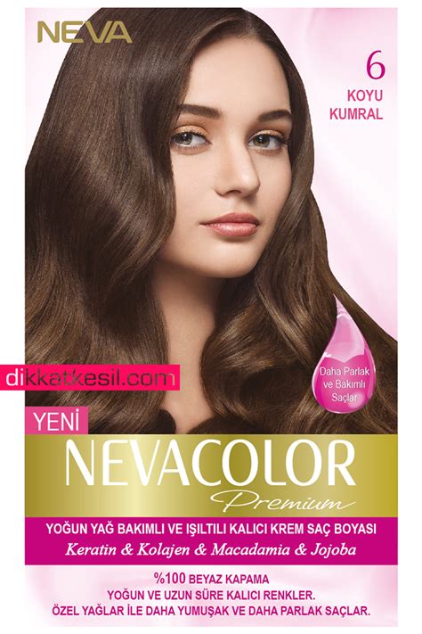 Nevacolor 6 Koyu Kumral Premium Kalıcı Krem Saç Boyası Seti Nevacolor