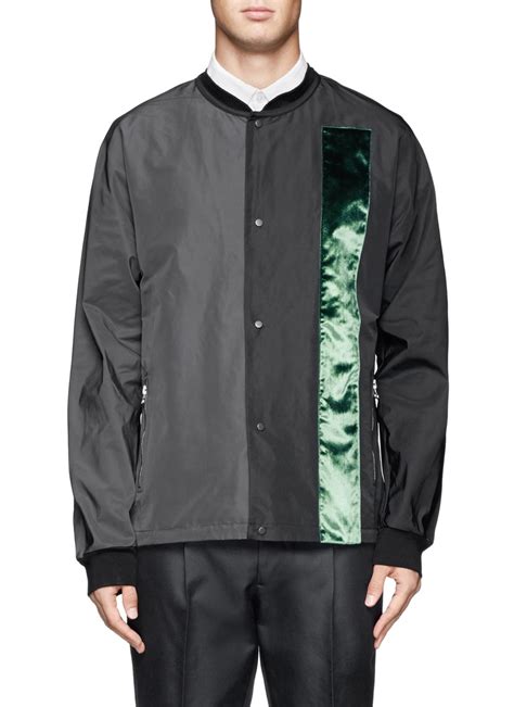 Lanvin Velvet Patch Bomber Jacket In Black For Men Multi Colour Lyst