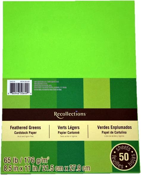 Buy Recollections Cardstock Paper 8 12 X 11 In Feathered Greens 50