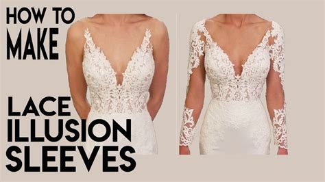 How To Make Lace Illusion Sleeves For A Wedding Gown Add Sleeves