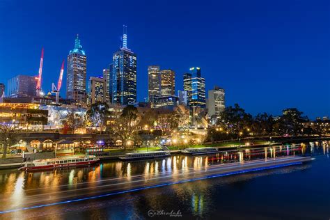 Melbourne City Lights Skyline Australian Landscape Photography Print