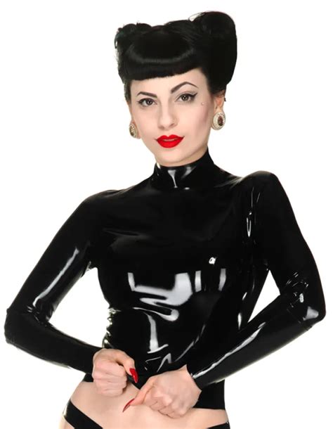 wet look nature latex tops ladies latex rubber clothing 0 4mm latex rubber garments long