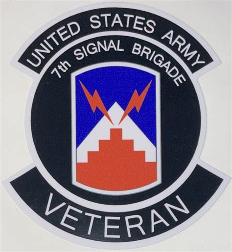 Us Army 7th Signal Brigade Veteran Sticker Decal Patch Co