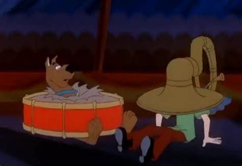 Scooby Inside A Drum And Shaggy With His Head In A Tuba Scooby