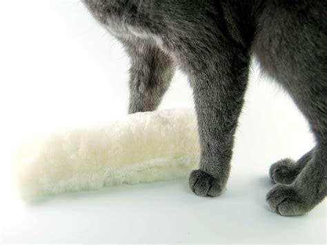 Cat Kicker Toy Cat Kick Stick Handmade With Real Sheepskin Natural Color
