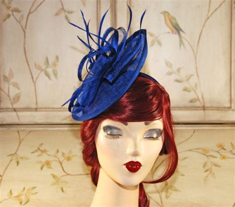 Sale Royal Blue Fascinator Hat Wedding Fascinator Hat Etsy Blue