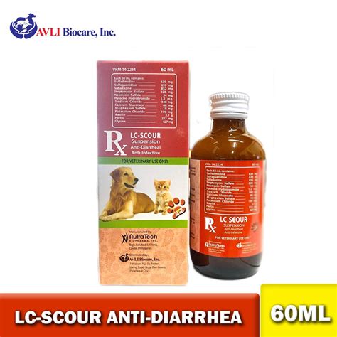 Lc Scour Anti Diarrheal Oral Suspension For Pets 60ml Shopee